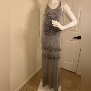 Vocal Tie Dye Print Bedazzled Crystal Rhinestones Studded Maxi Dress Small. #95